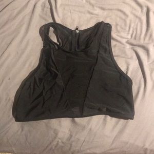 Black mesh bikini top